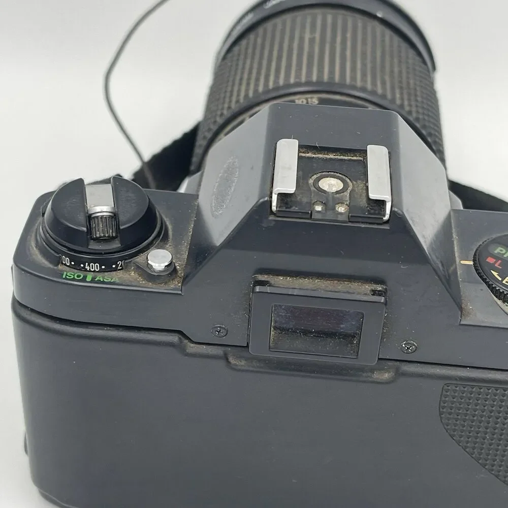 Canon T50 35mm SLR Film Camera With Lens - Untested As Is For Parts / Repair